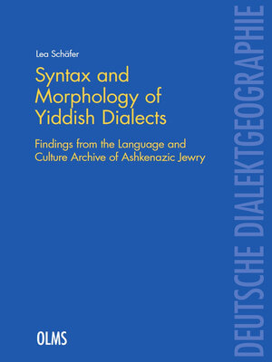 cover image of Syntax and Morphology of Yiddish Dialects